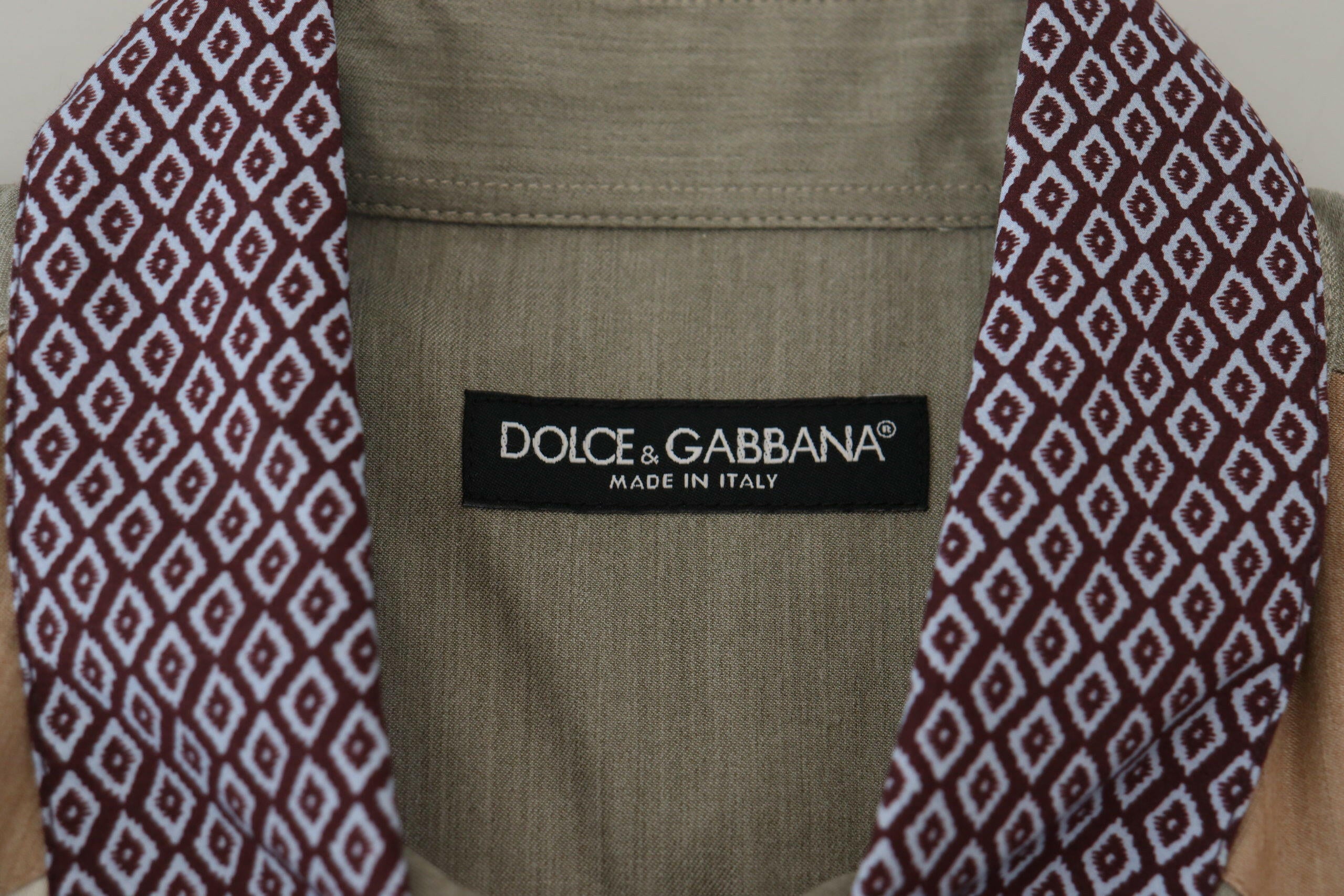Dolce & Gabbana Multicolor Cotton Patchwork Slim Shirt -   -  Dolce & Gabbana.