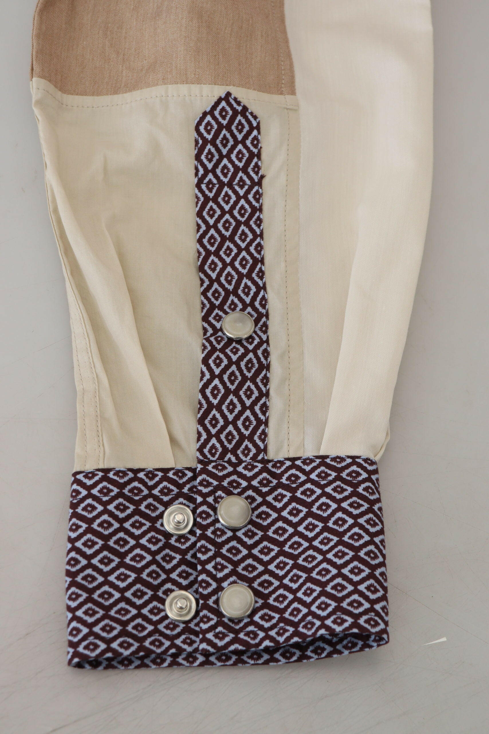 Dolce & Gabbana Multicolor Cotton Patchwork Slim Shirt -   -  Dolce & Gabbana.