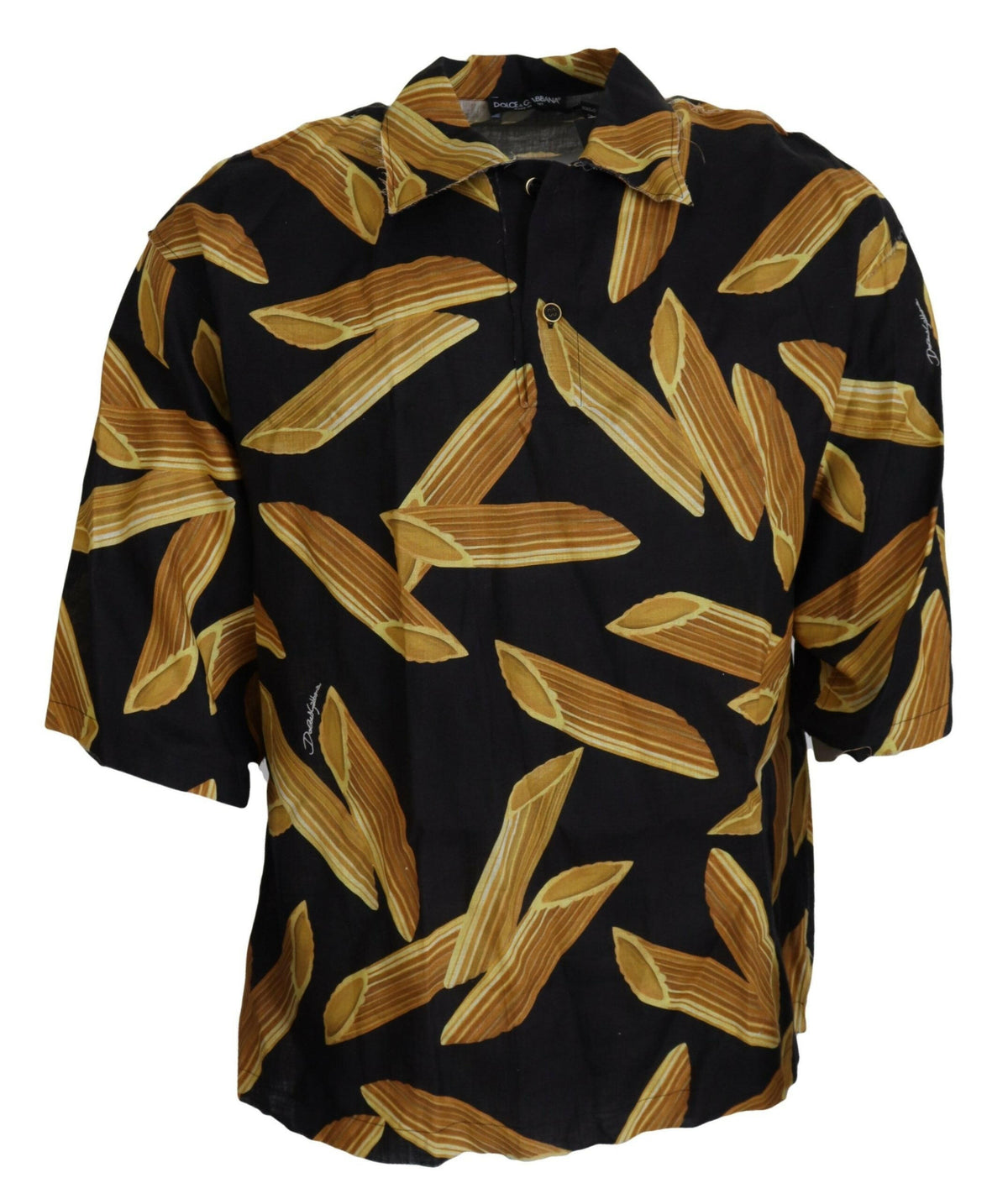 Dolce & Gabbana Black Casual Penne Rigate Linen Casual Shirt -   -  Dolce & Gabbana.
