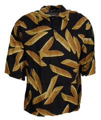 Dolce & Gabbana Black Casual Penne Rigate Linen Casual Shirt -   -  Dolce & Gabbana.