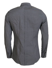 Dolce & Gabbana Gray Brown GOLD Slim Fit Dress Formal Shirt -   -  Dolce & Gabbana.