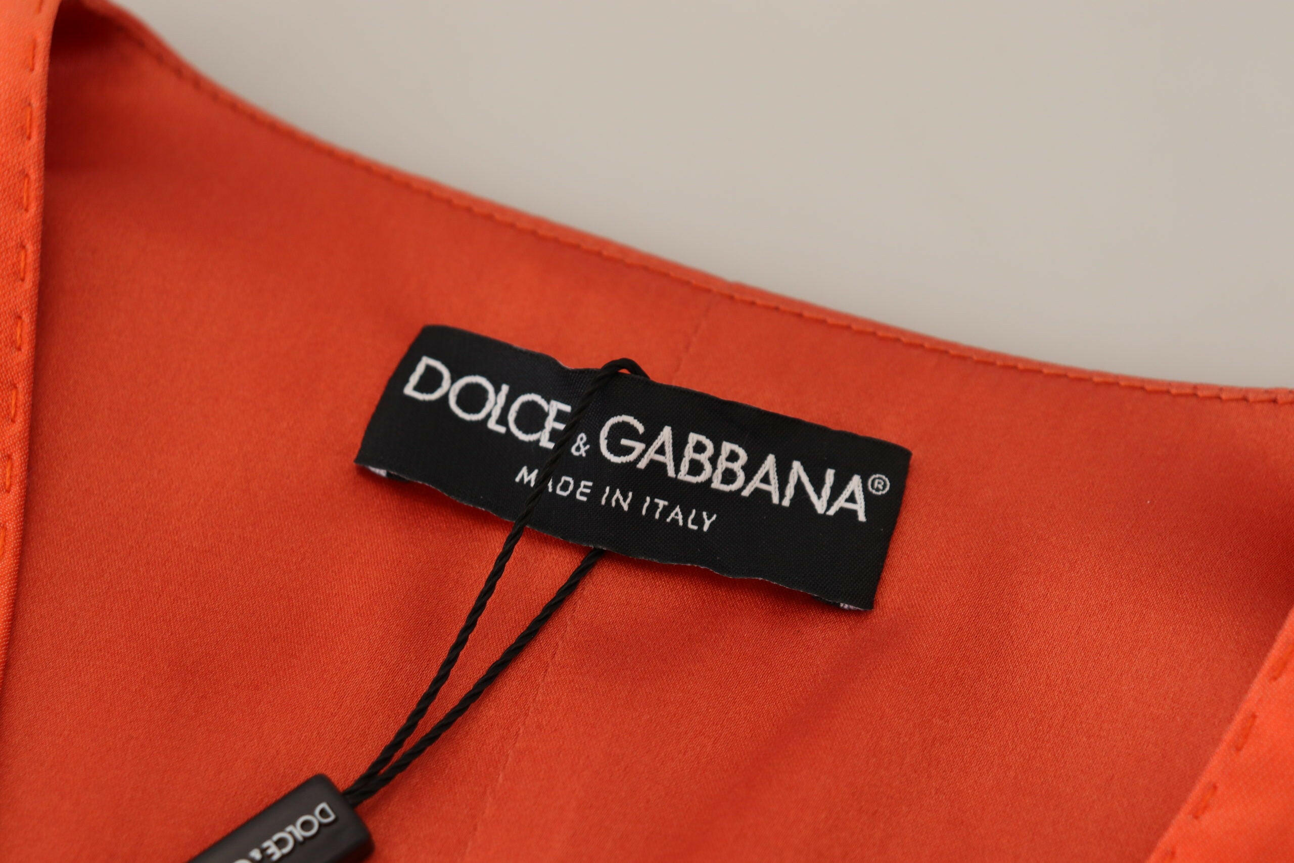 Dolce & Gabbana Orange Sleeveless Waistcoat Cropped Vest Top -   -  Dolce & Gabbana.