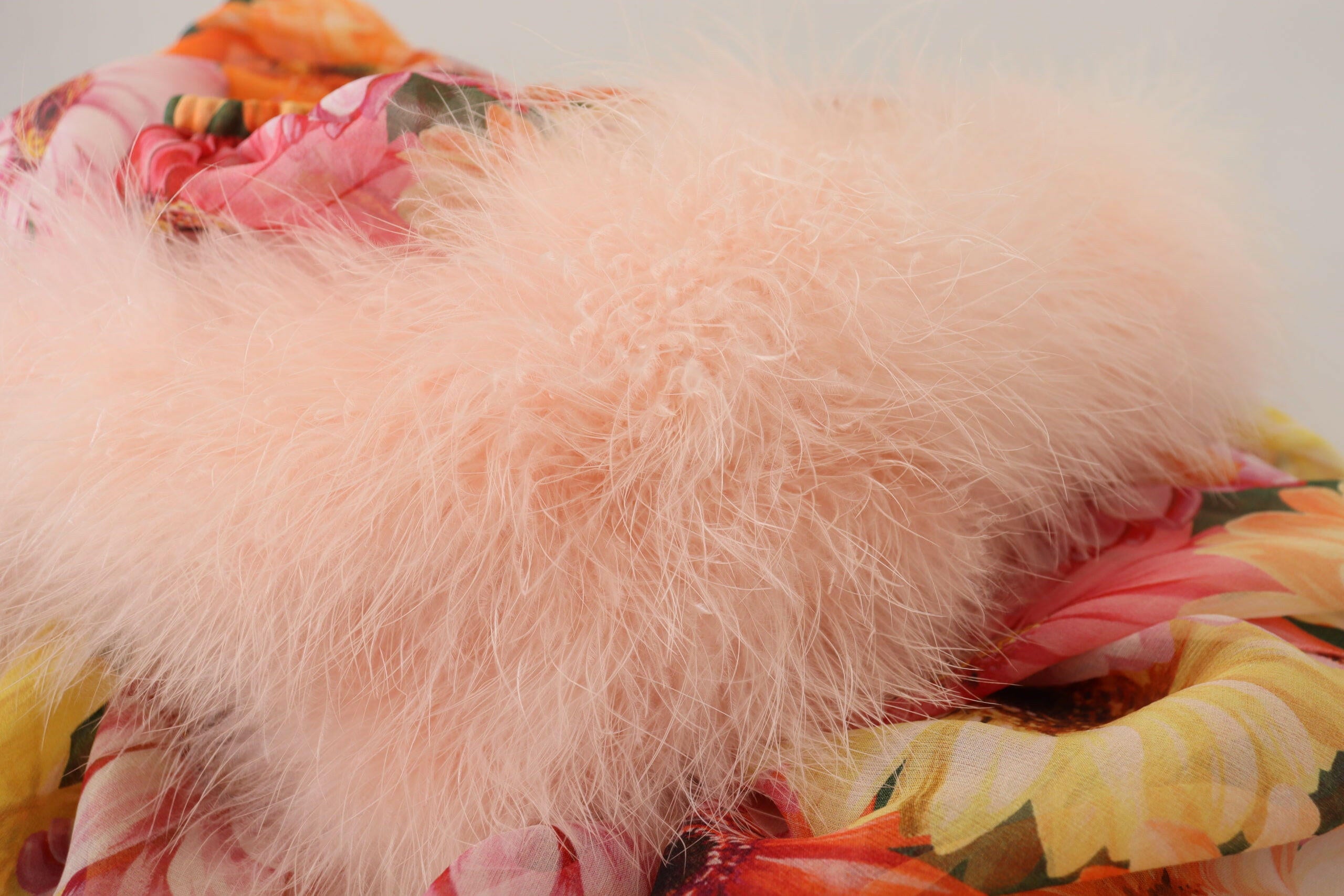 Dolce & Gabbana Multicolor Floral Fur Shearling Blouse Top -   -  Dolce & Gabbana.