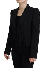 Dolce & Gabbana Black Single Breasted Fit Blazer Wool Jacket -   -  Dolce & Gabbana.