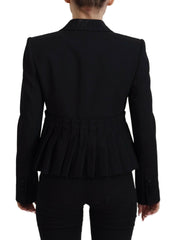 Dolce & Gabbana Black Single Breasted Fit Blazer Wool Jacket -   -  Dolce & Gabbana.