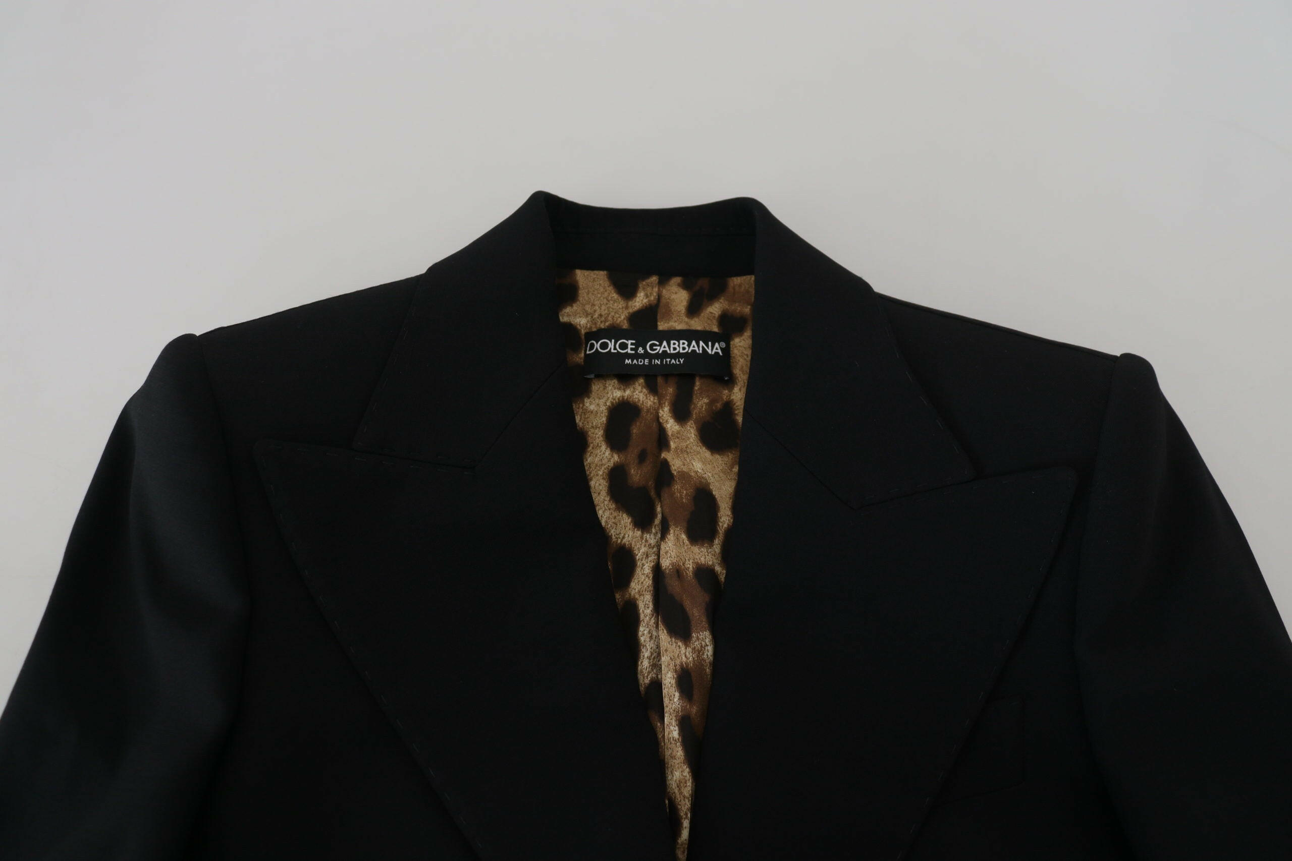 Dolce & Gabbana Black Single Breasted Fit Blazer Wool Jacket -   -  Dolce & Gabbana.