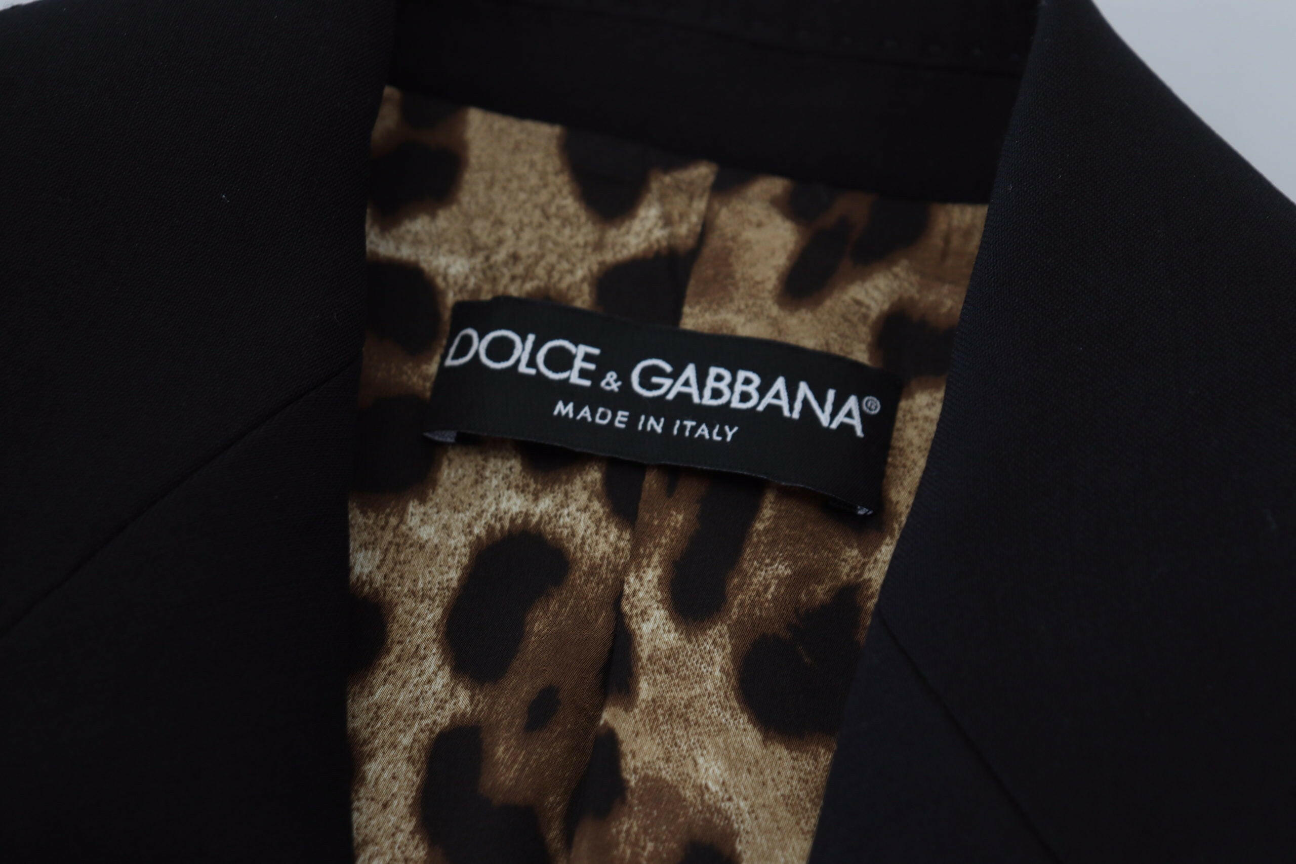 Dolce & Gabbana Black Single Breasted Fit Blazer Wool Jacket -   -  Dolce & Gabbana.