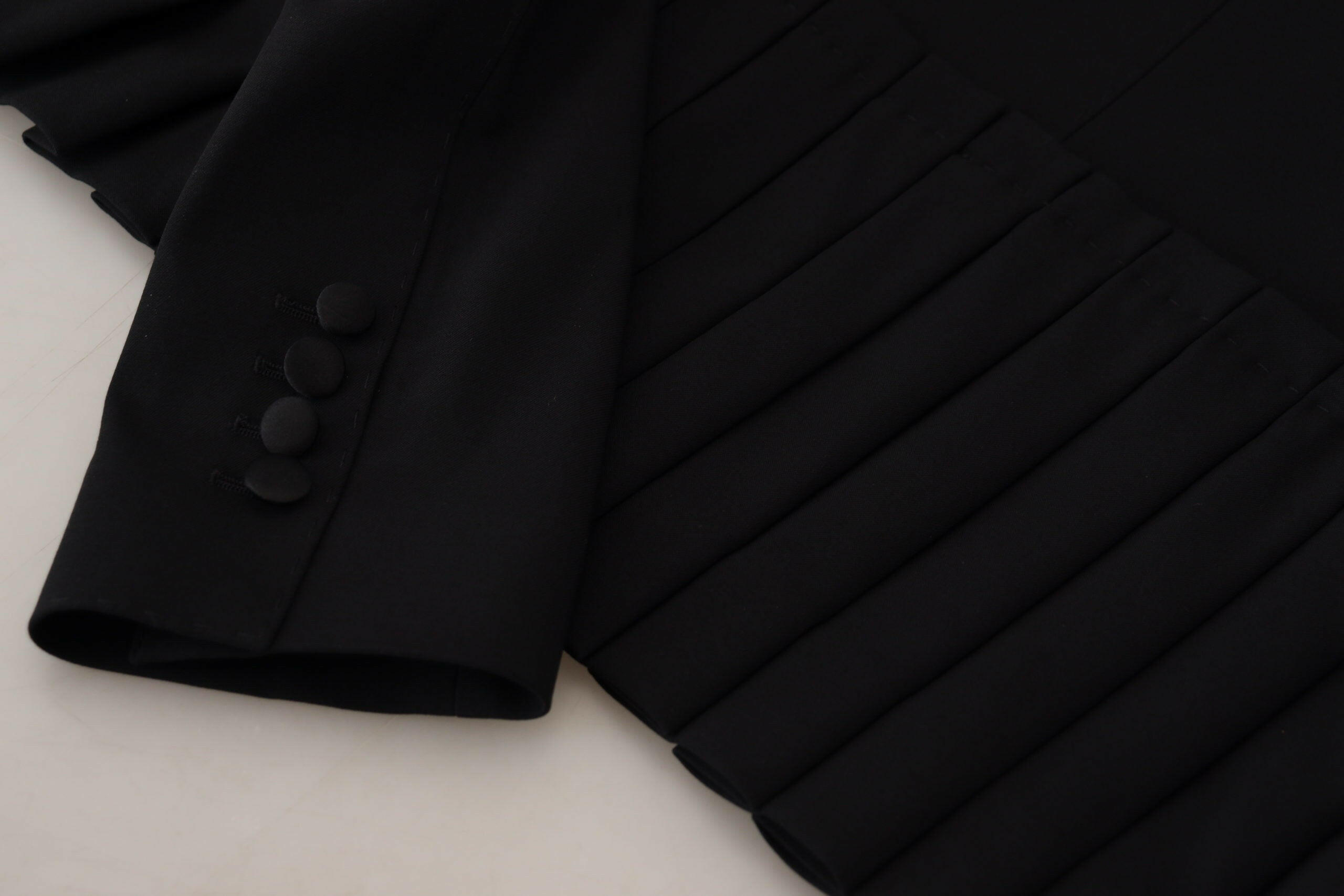 Dolce & Gabbana Black Single Breasted Fit Blazer Wool Jacket -   -  Dolce & Gabbana.