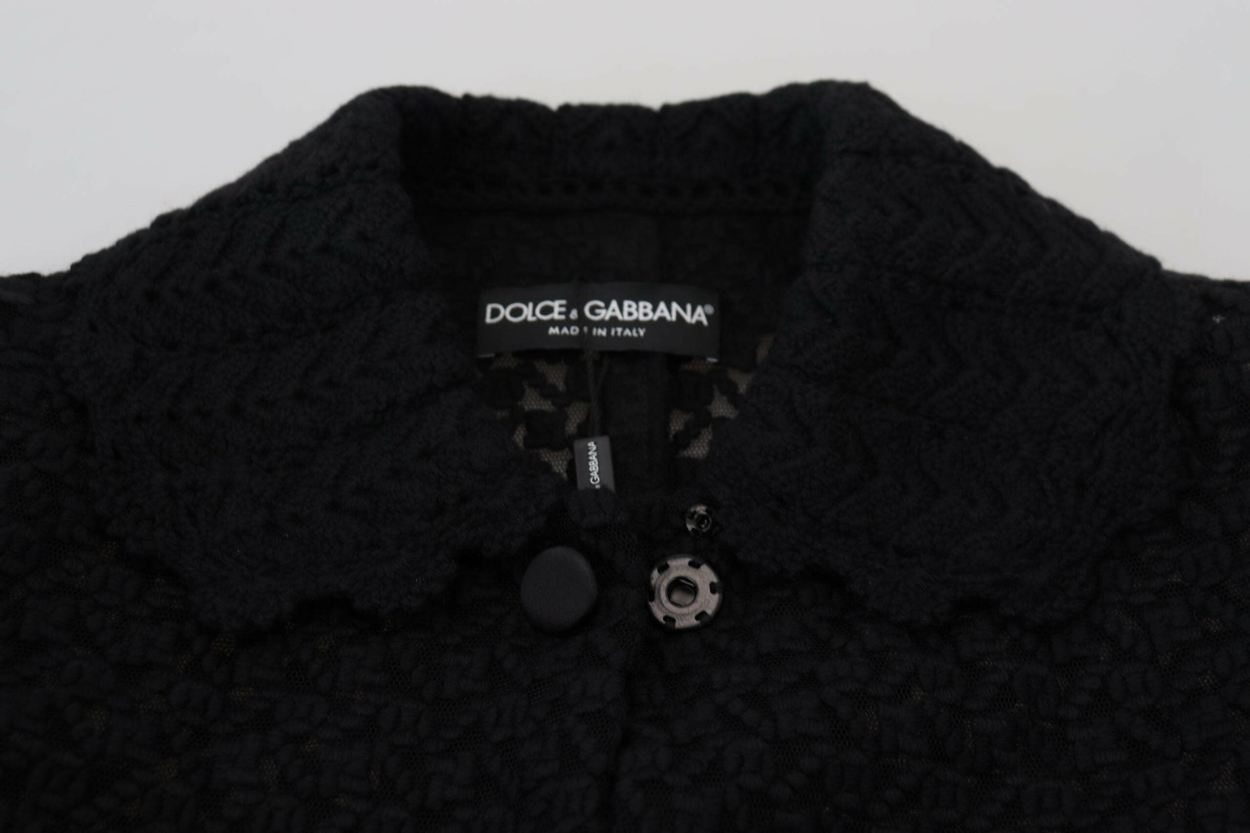 Dolce & Gabbana Black Button Down Long Blazer Cotton Jacket -   -  Dolce & Gabbana.