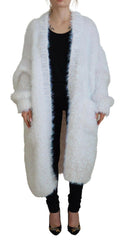 Dolce & Gabbana White Long Sleeves Fringes Cardigan Jacket -   -  Dolce & Gabbana.