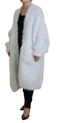 Dolce & Gabbana White Long Sleeves Fringes Cardigan Jacket -   -  Dolce & Gabbana.