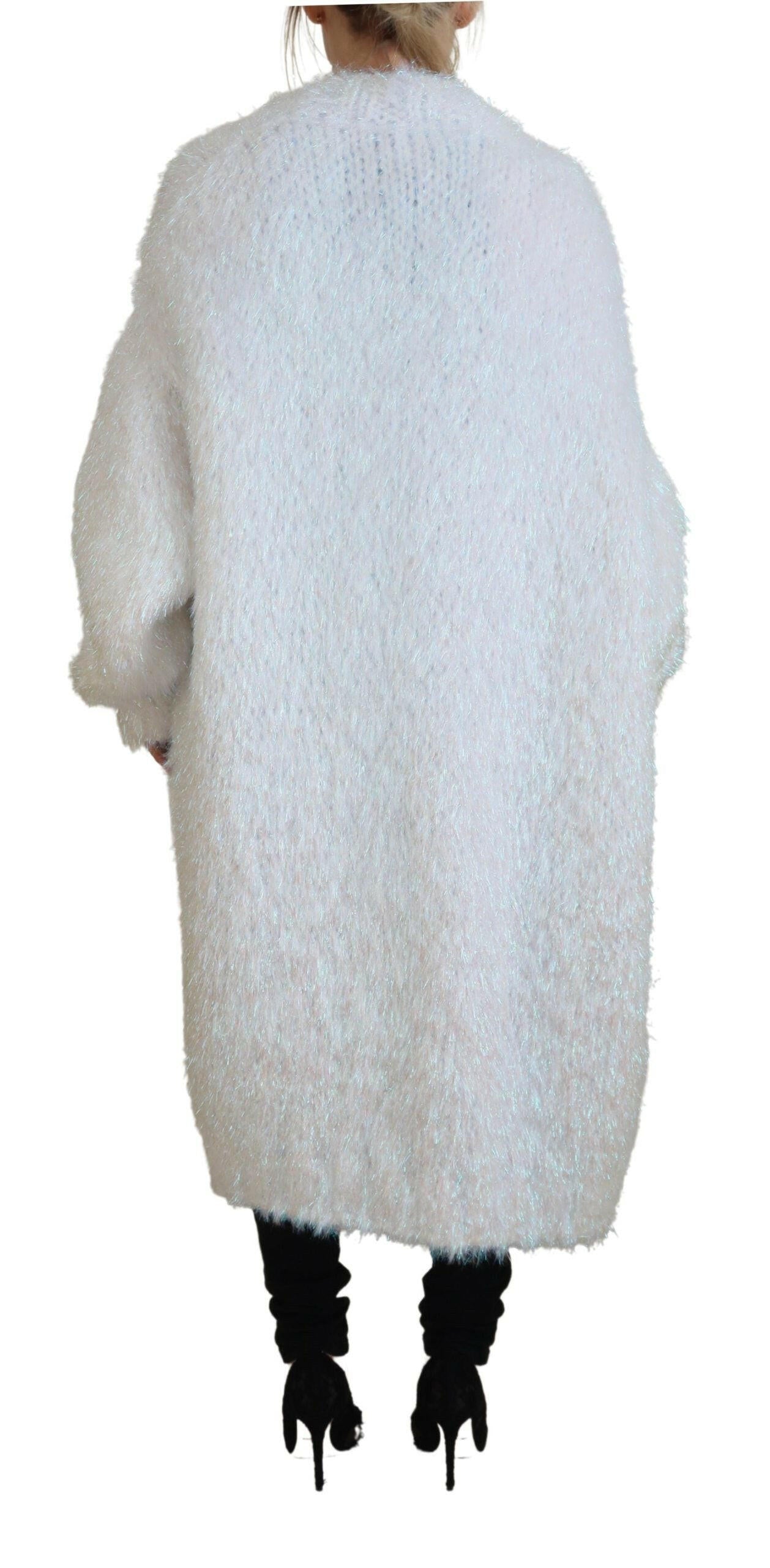Dolce & Gabbana White Long Sleeves Fringes Cardigan Jacket -   -  Dolce & Gabbana.