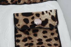 Dolce & Gabbana White Leopard Print High Waist Pants -   -  Dolce & Gabbana.