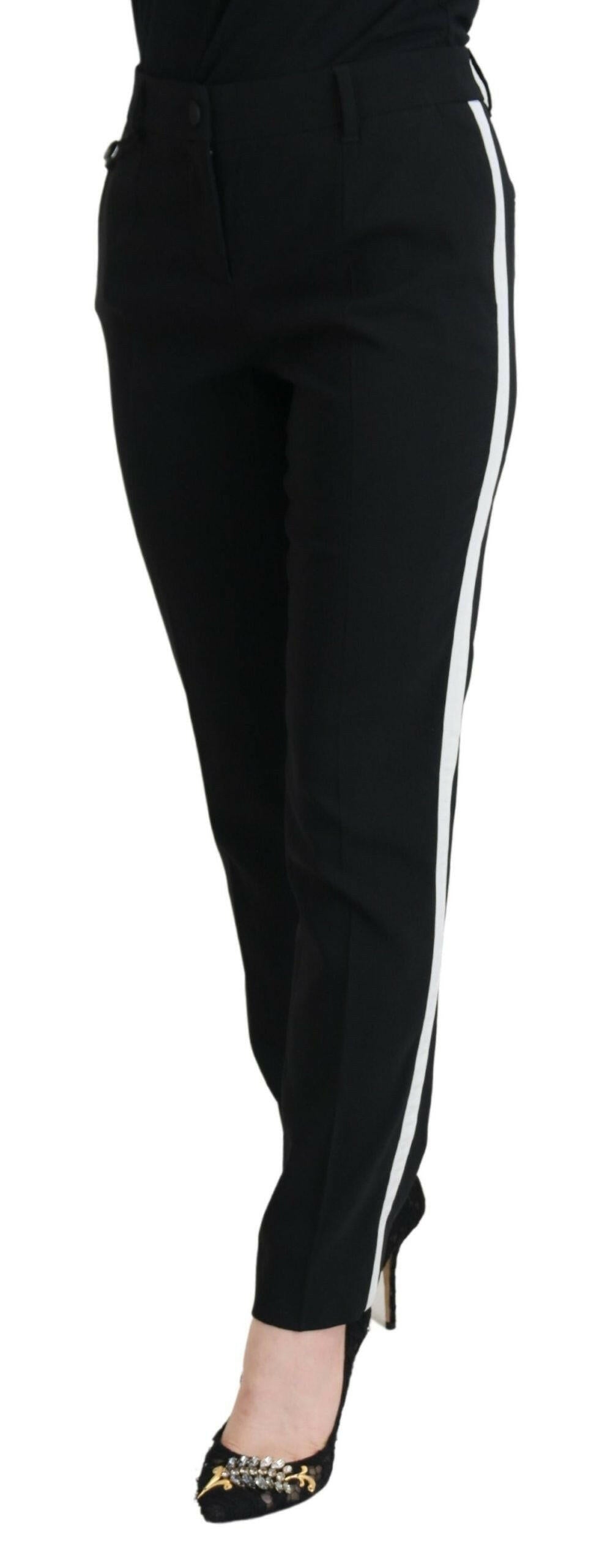 Dolce & Gabbana Black High Waist Women Pants -   -  Dolce & Gabbana.