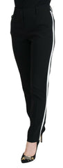 Dolce & Gabbana Black High Waist Women Pants -   -  Dolce & Gabbana.