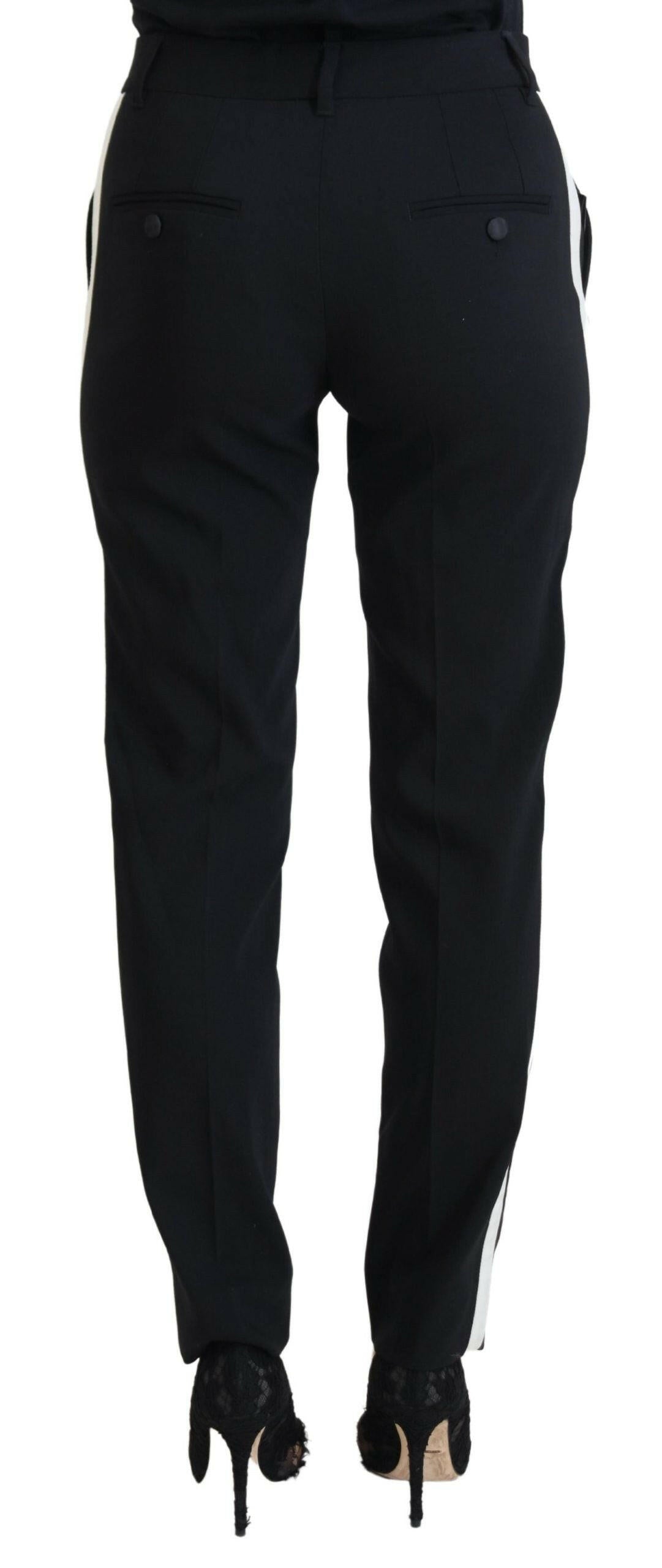 Dolce & Gabbana Black High Waist Women Pants -   -  Dolce & Gabbana.