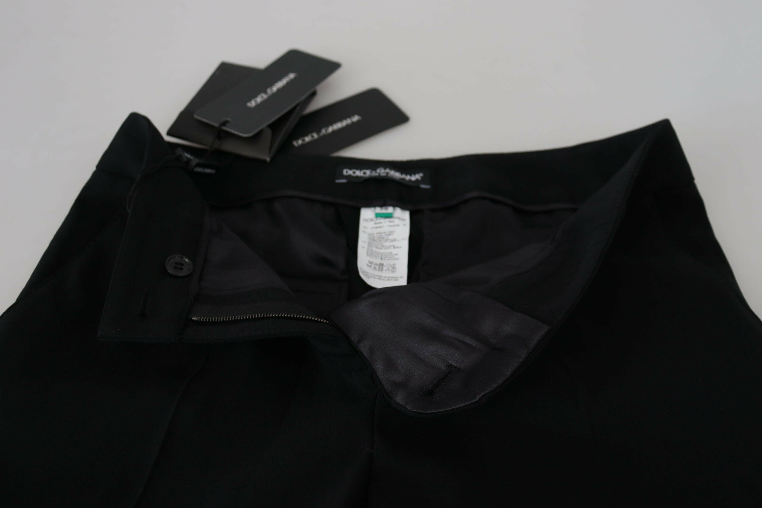 Dolce & Gabbana Black High Waist Women Pants -   -  Dolce & Gabbana.
