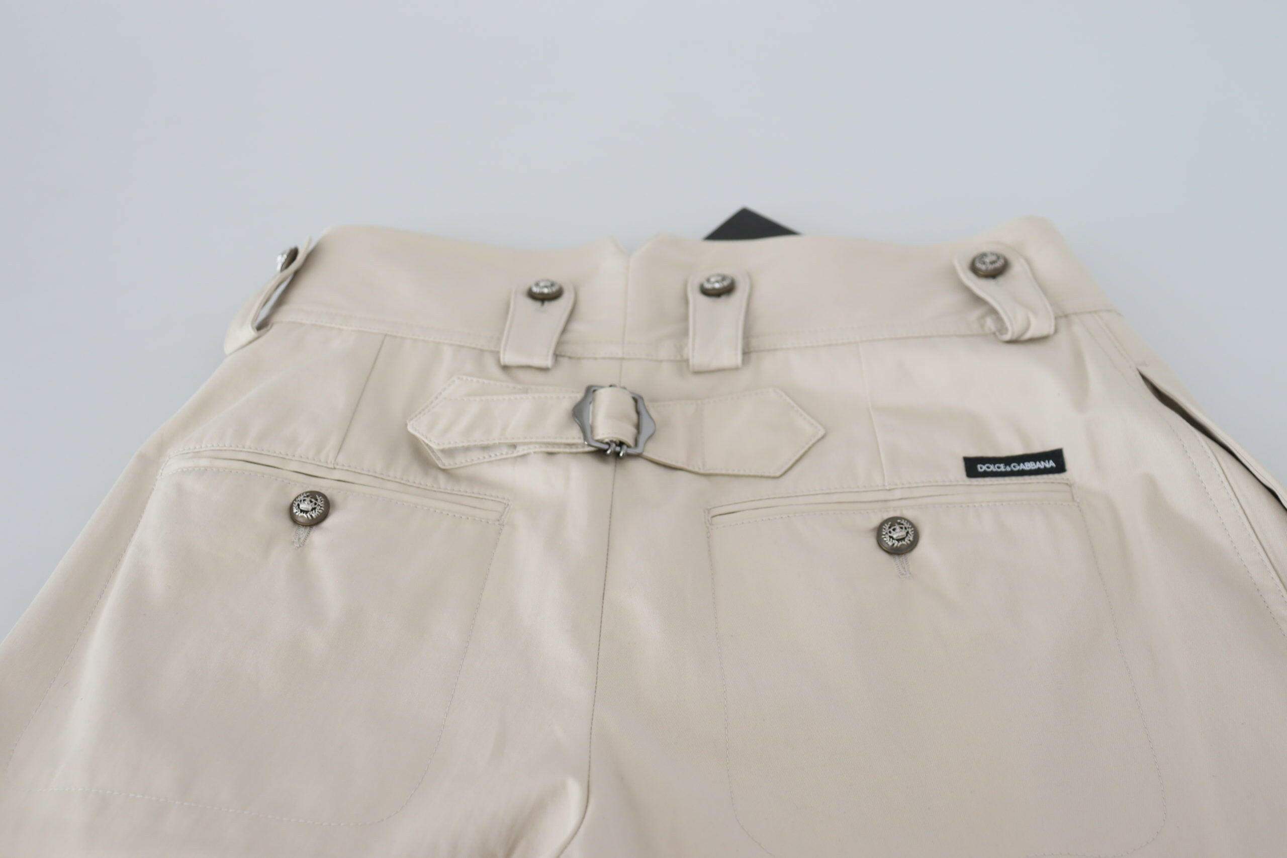 Dolce & Gabbana Beige High Waist Women Pants -   -  Dolce & Gabbana.