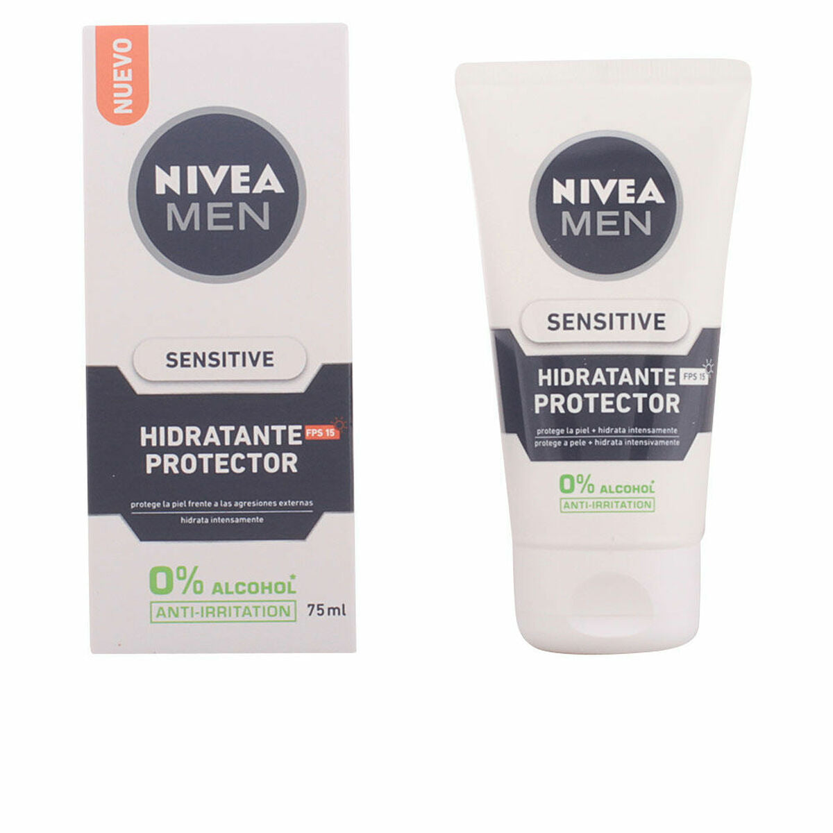Hydrating Facial Cream Nivea Men Sensitive SPF15 75 ml Spf 15 (75 ml) -  Beauty, Skin care -  Nivea.