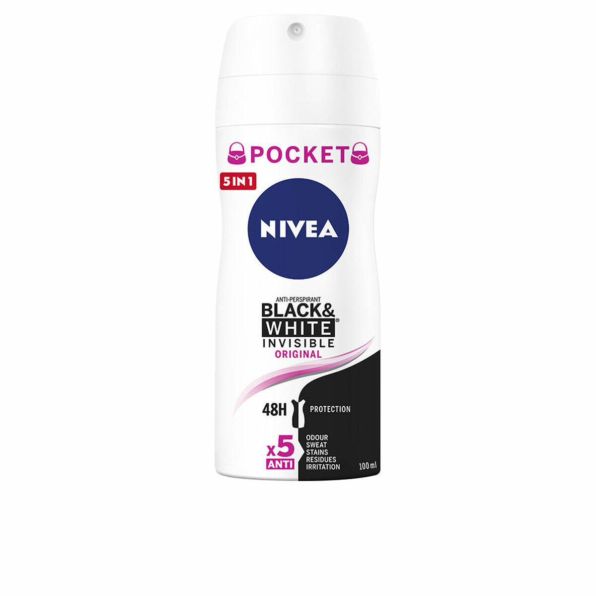 Spray Deodorant Nivea BLACK & WHITE 100 ml -  Beauty, Bathing and personal hygiene -  Nivea.