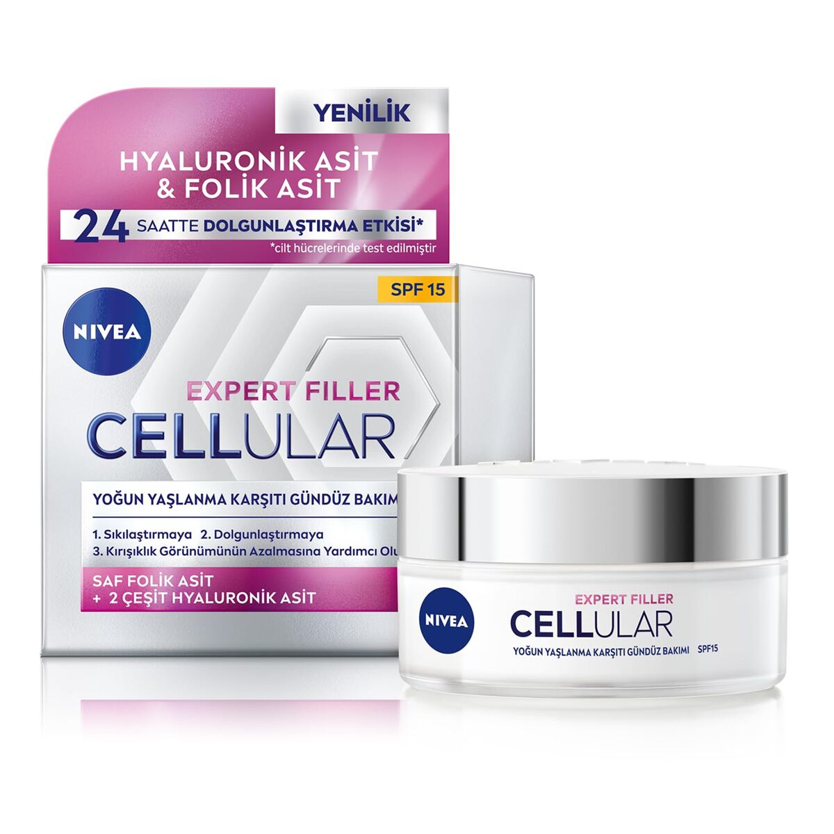 Moisturising Day Cream Nivea Hyaluron And Cell Filler 50 ml Spf 15 -  Beauty, Skin care -  Nivea.