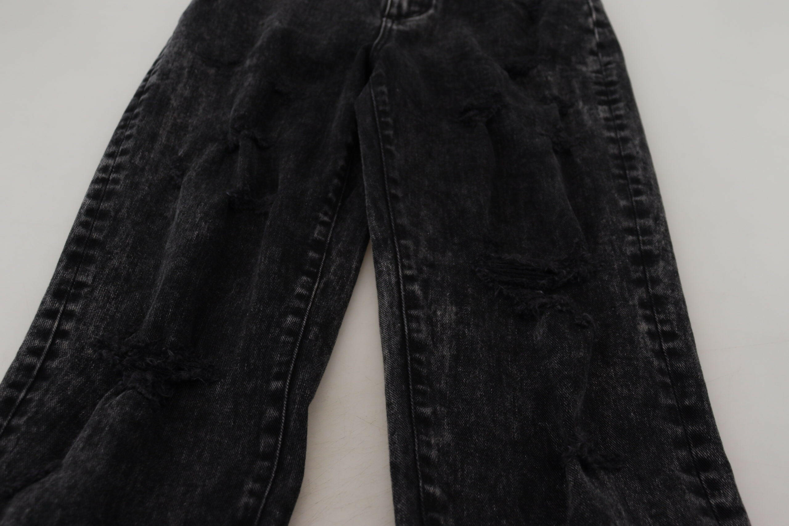 Dolce & Gabbana Black Washed Cotton High Waist Denim Jeans -   -  Dolce & Gabbana.