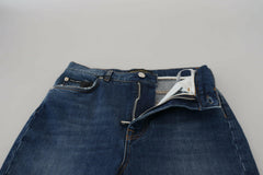 Dolce & Gabbana Blue Cotton High Waist Skinny Denim Jeans -   -  Dolce & Gabbana.