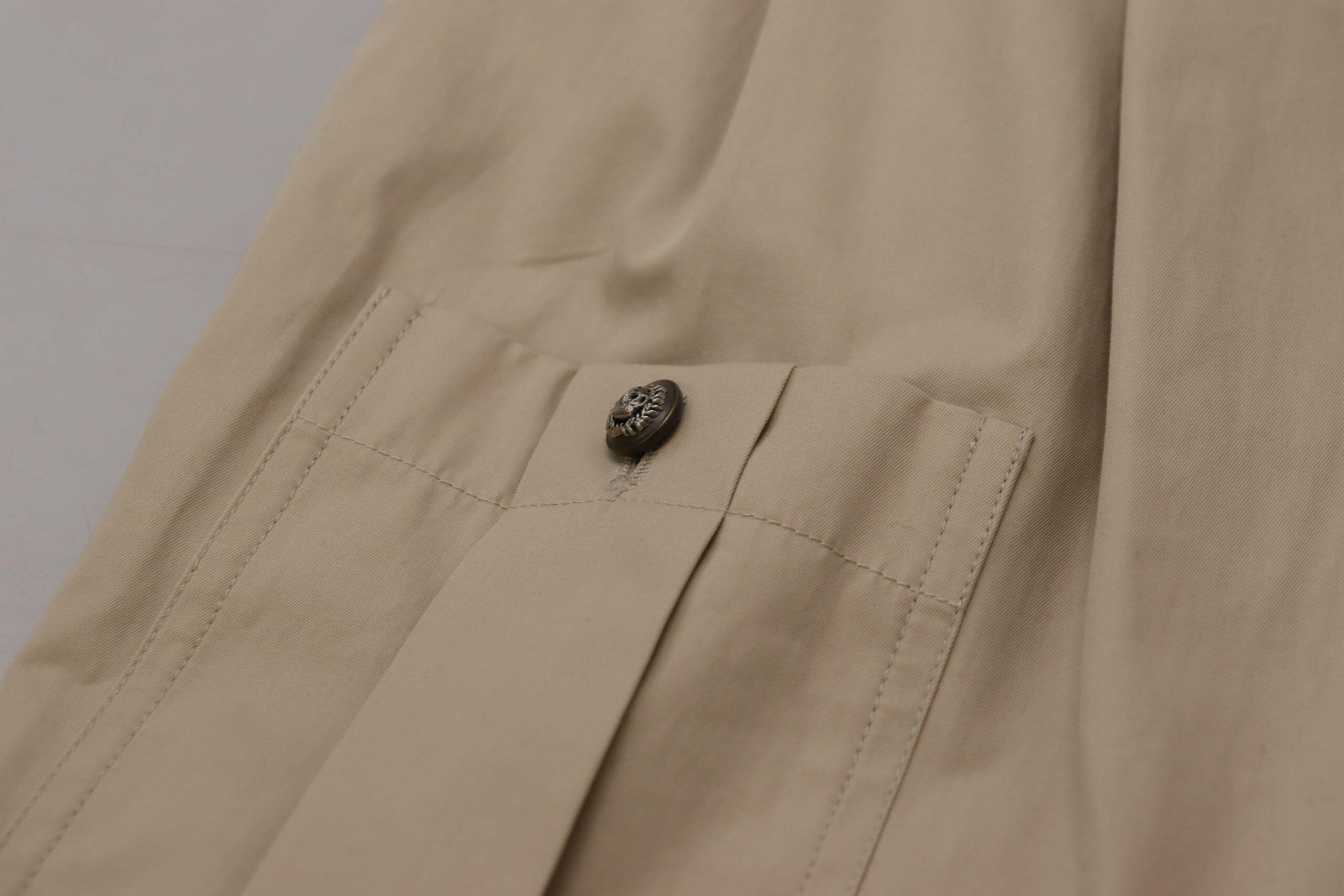 Dolce & Gabbana Beige Cotton Women Cargo Pants -   -  Dolce & Gabbana.