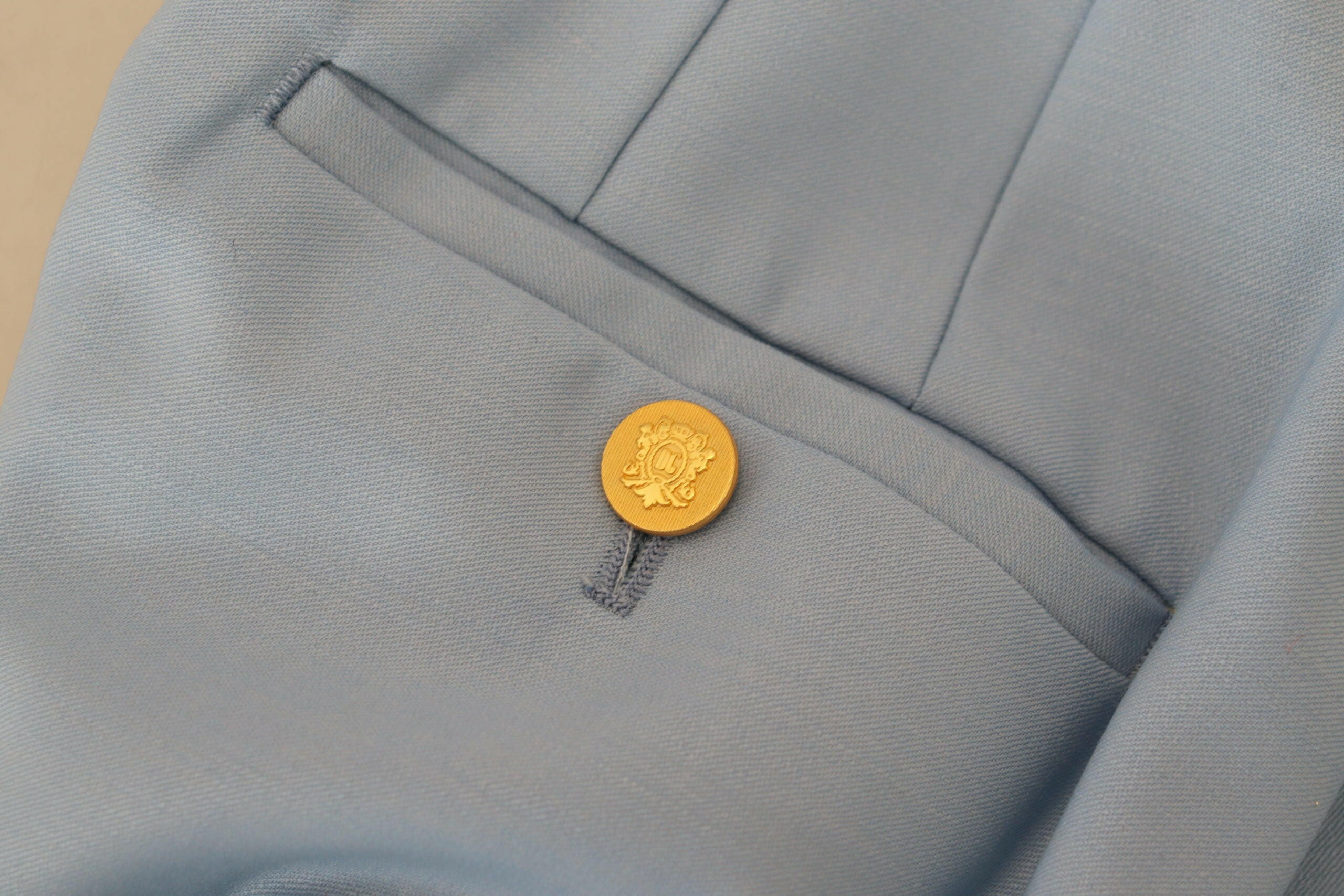 Dolce & Gabbana Light Blue Button Wide Leg Pants -   -  Dolce & Gabbana.