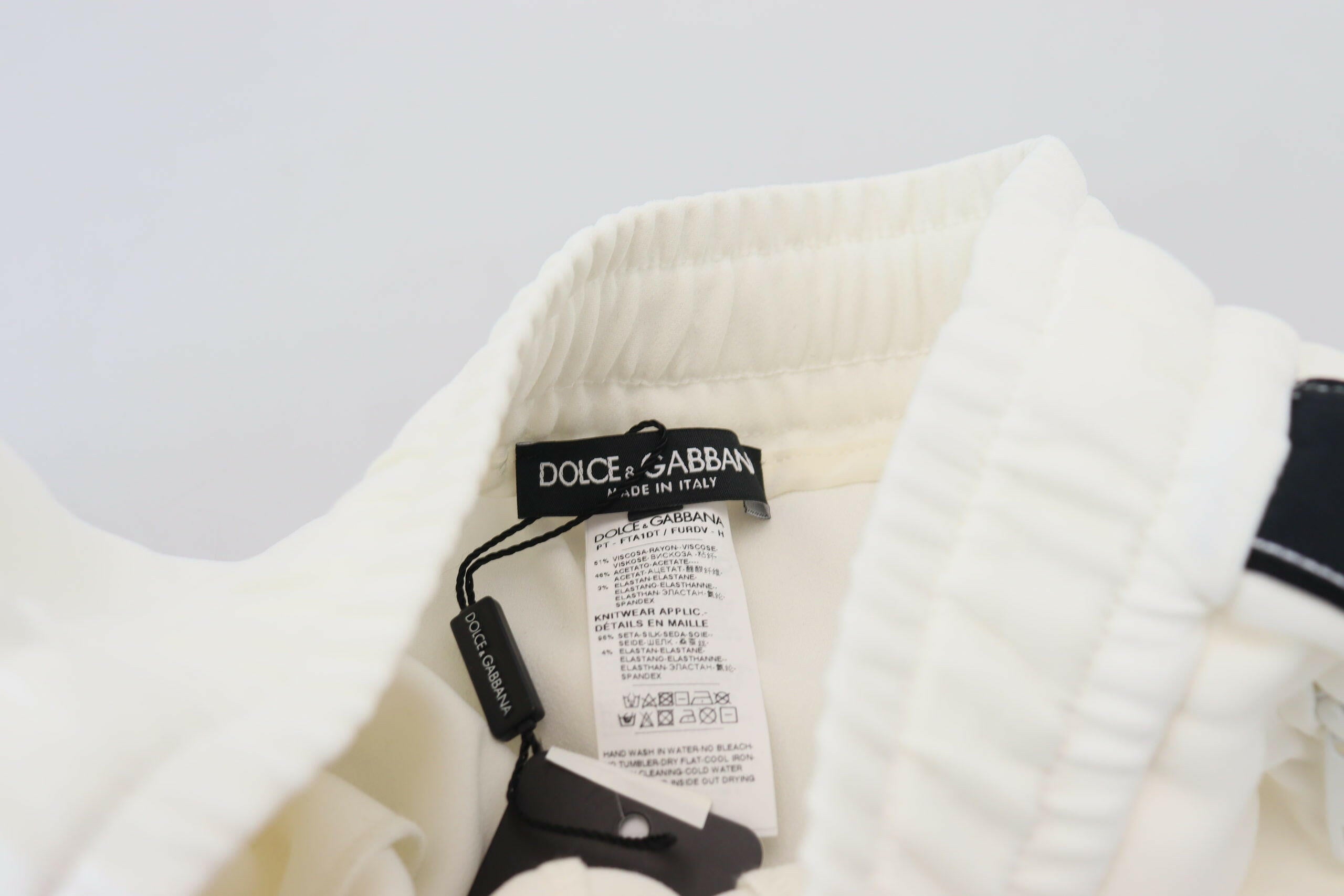 Dolce & Gabbana White DG Logo Sweatpants Pants -   -  Dolce & Gabbana.
