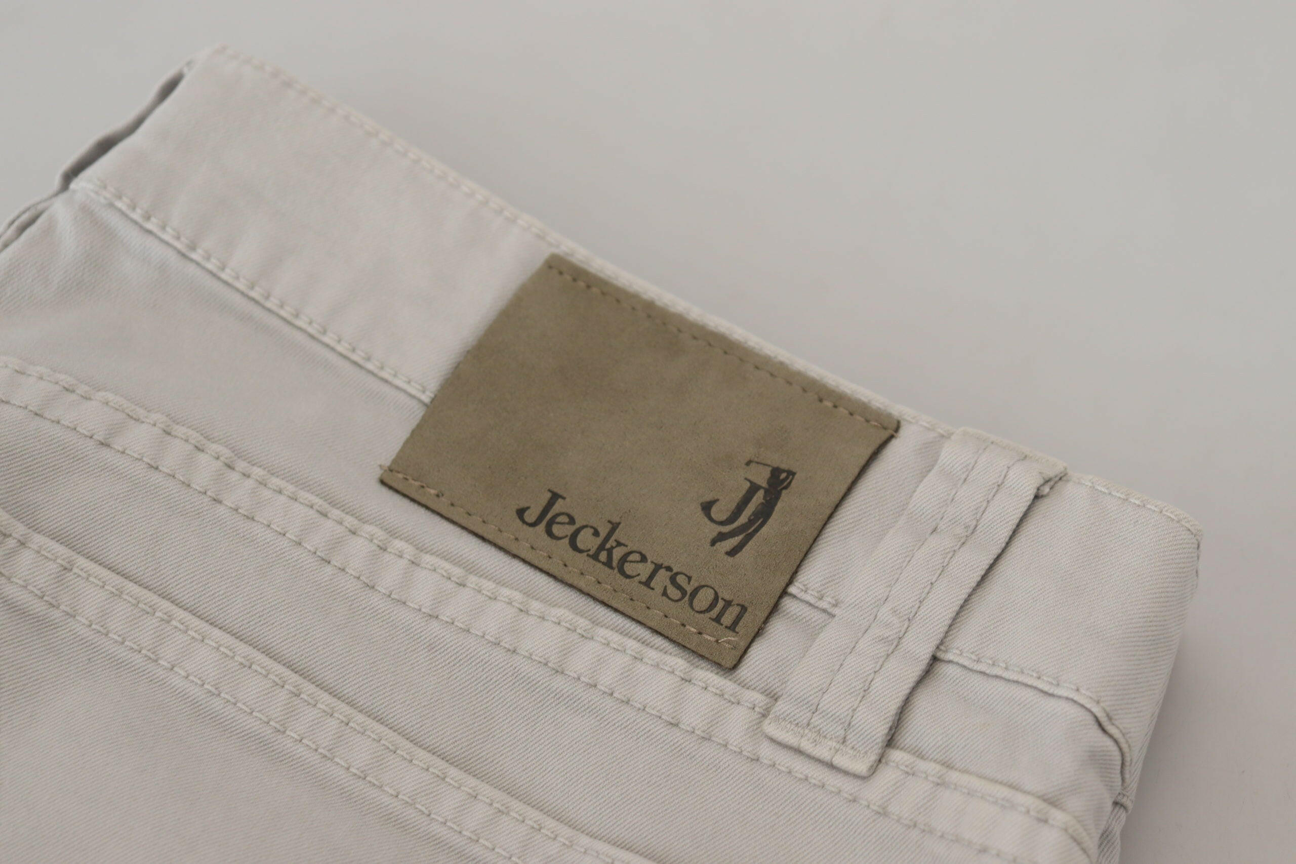 Jeckerson Gray Cotton Tapered Men Casual Pants -   -  Jeckerson.