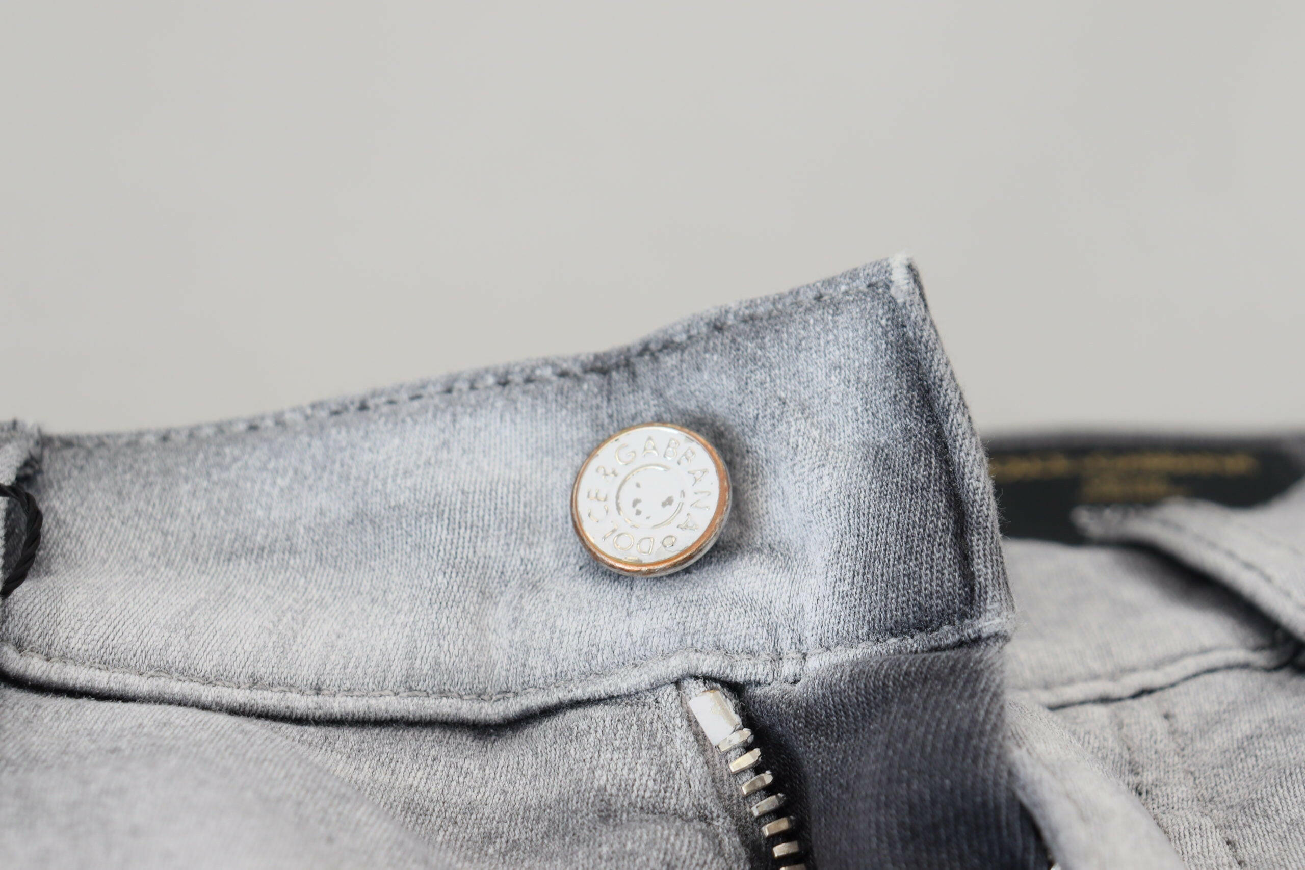 Dolce & Gabbana Gray Washed Skinny Men Denim Jeans -   -  Dolce & Gabbana.