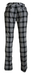 BENCIVENGA Black Checkered Cotton Men Casual Pants -   -  BENCIVENGA.