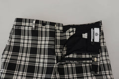 BENCIVENGA Black Checkered Cotton Men Casual Pants -   -  BENCIVENGA.