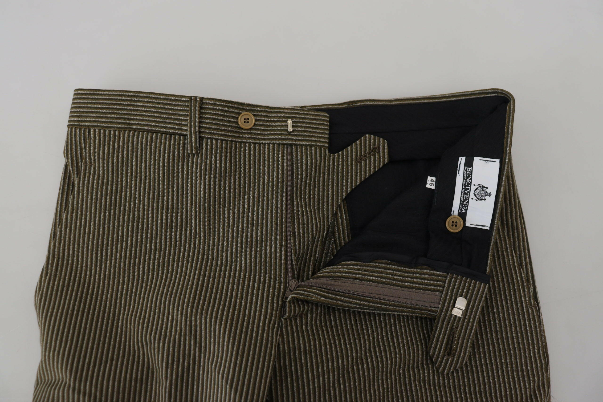 BENCIVENGA Multicolor Striped Pure Cotton Men Pants -   -  BENCIVENGA.