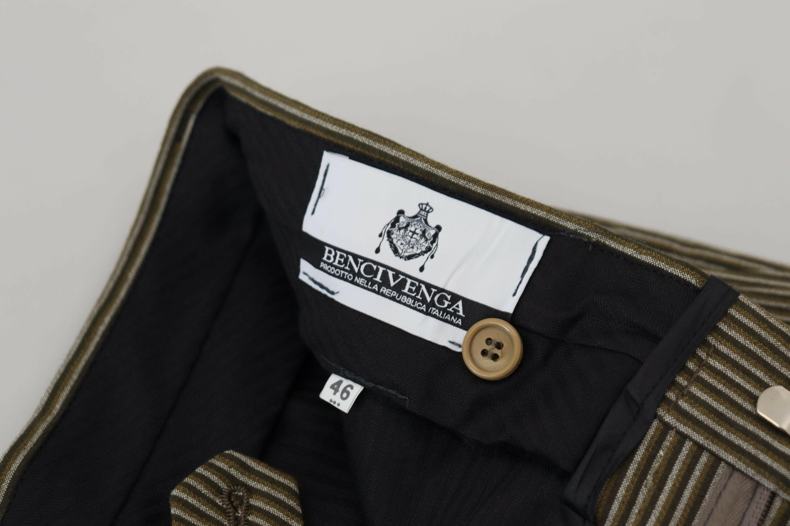 BENCIVENGA Multicolor Striped Pure Cotton Men Pants -   -  BENCIVENGA.