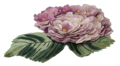 Dolce & Gabbana Purple Floral Gold Tone Brass Women Brooch -   -  Dolce & Gabbana.