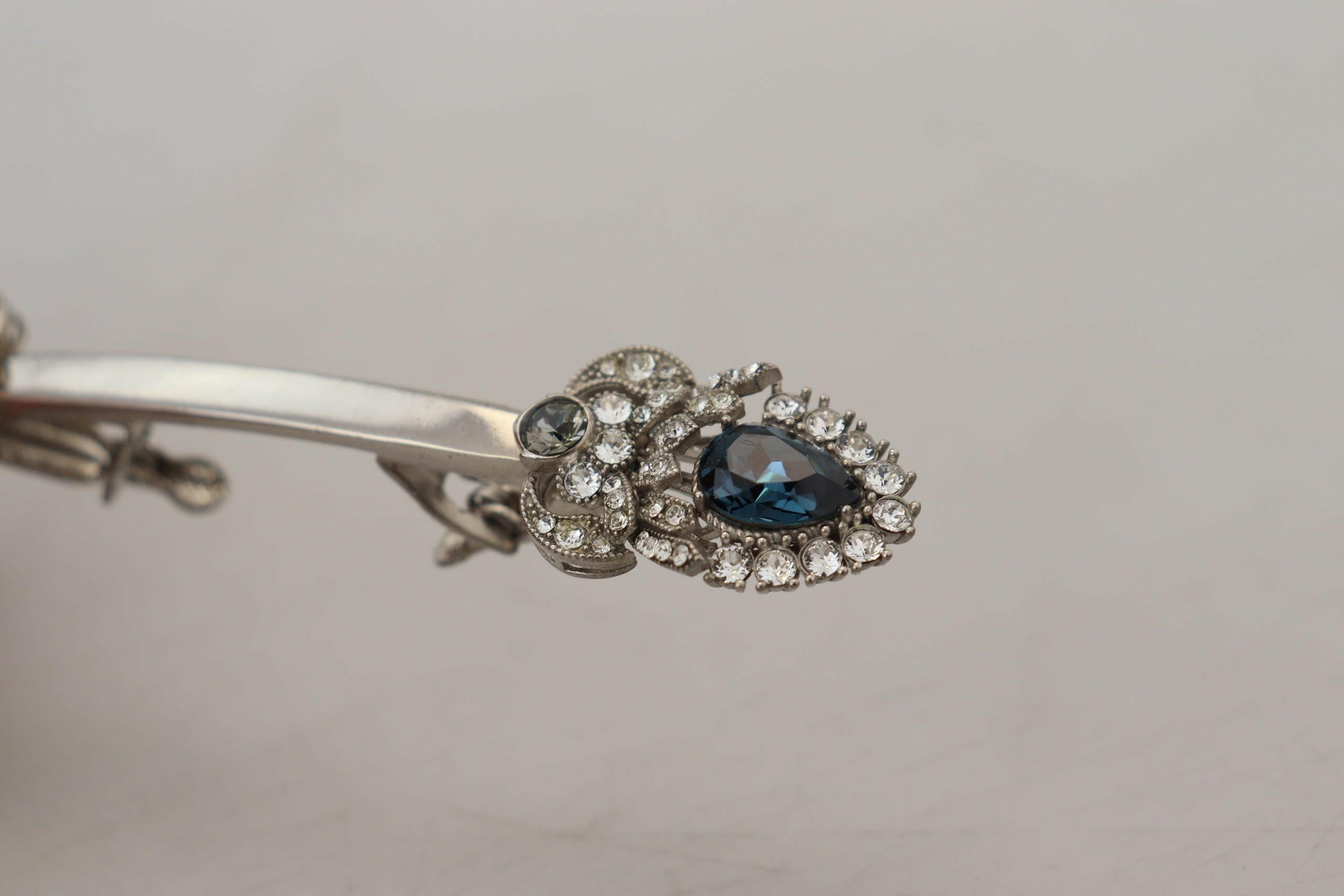 Dolce & Gabbana 925 Sterling Silver Crystals Pin Collar Brooch -   -  Dolce & Gabbana.
