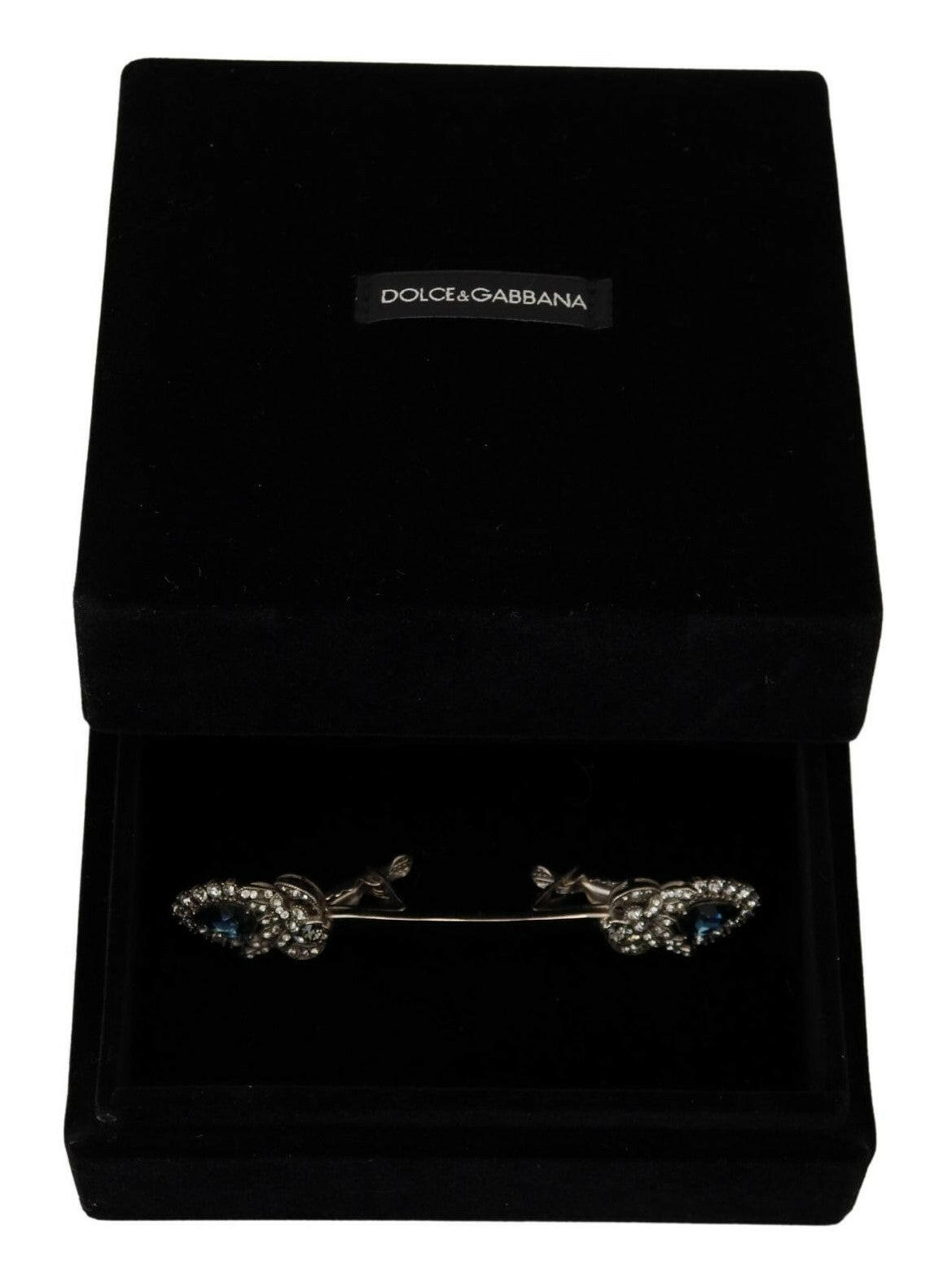 Dolce & Gabbana 925 Sterling Silver Crystals Pin Collar Brooch -   -  Dolce & Gabbana.