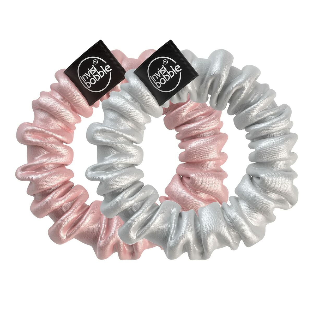 Rubber Hair Bands Invisibobble Invisibobble Sprunchie Slim bella chrome Spiral 2 Units -  Beauty, Hair care -  Invisibobble.