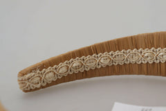 Dolce & Gabbana Beige Viscose Women Hair Headband Diadem -   -  Dolce & Gabbana.