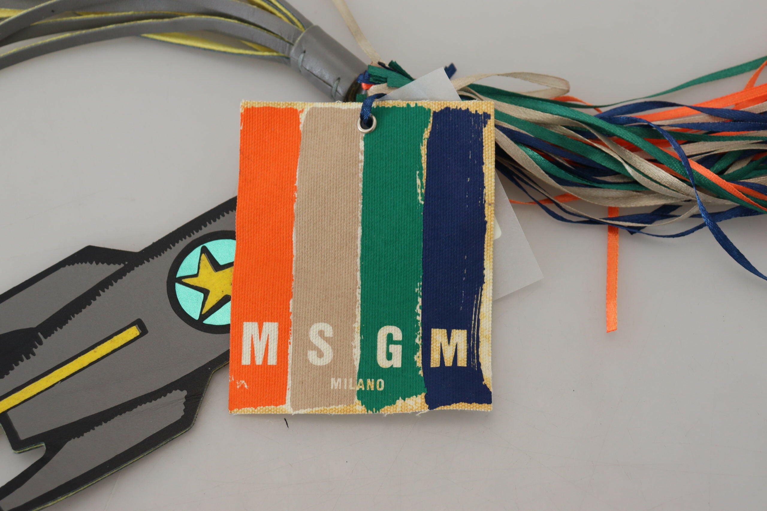 MSGM Multicolor Rocket Ship Silver Tone Metal Keychain -   -  MSGM.