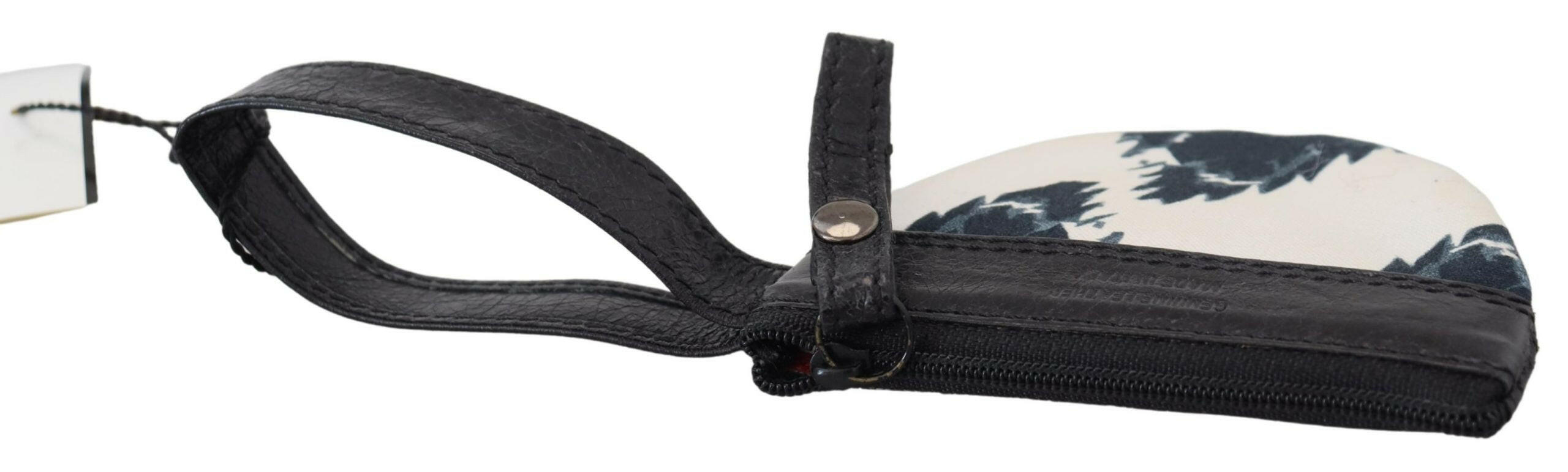 Costume National White Genuine Leather Coin Purse Strap Wallet -   -  Costume National.