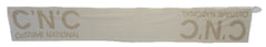 Costume National Beige White Logo Wrap Warmer Shawl Scarf -   -  Costume National.