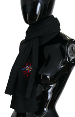 Dolce & Gabbana Black Sacred Heart #DGLovesLondon Wrap Scarf -   -  Dolce & Gabbana.
