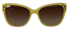 Dolce & Gabbana Yellow Acetate Frame Stars Embellishment DG4124 Sunglasses -  Jewellery, Women -  Dolce & Gabbana.