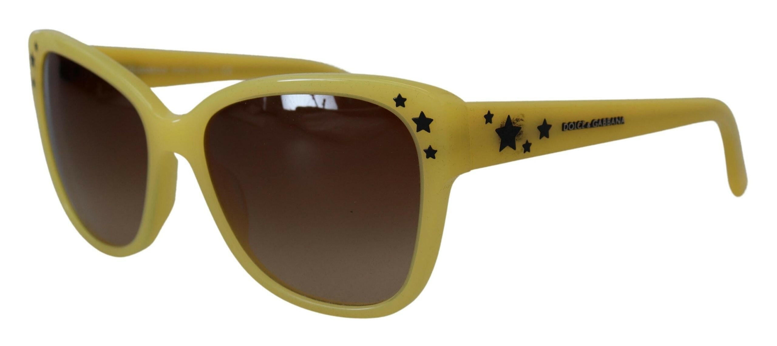 Dolce & Gabbana Yellow Acetate Frame Stars Embellishment DG4124 Sunglasses -  Jewellery, Women -  Dolce & Gabbana.
