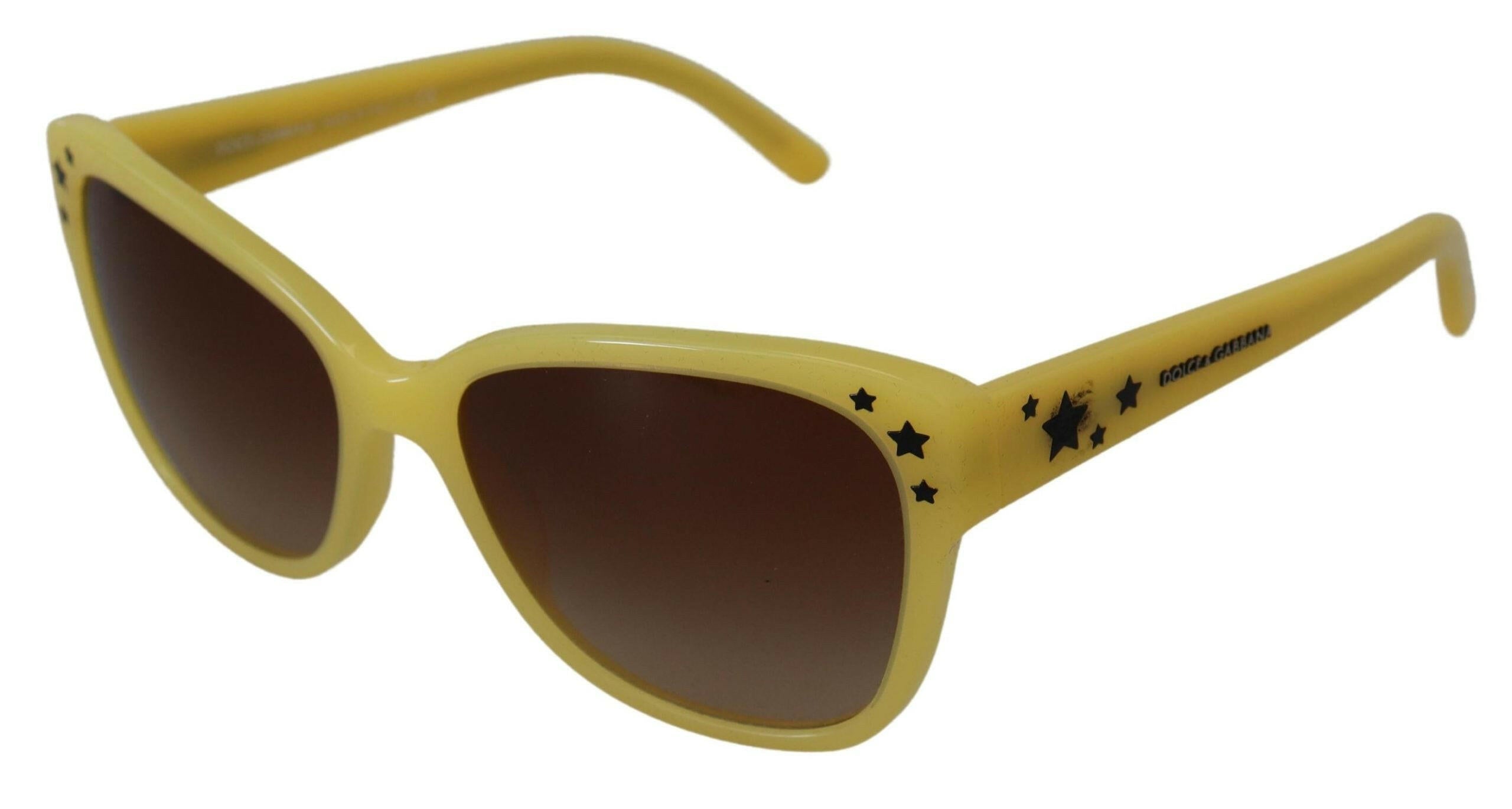 Dolce & Gabbana Yellow Acetate Frame Stars Embellishment DG4124 Sunglasses -  Jewellery, Women -  Dolce & Gabbana.