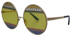 Dolce & Gabbana Gold Oval Metal Crystals Shades DG2209B Sunglasses -  Jewellery, Women -  Dolce & Gabbana.
