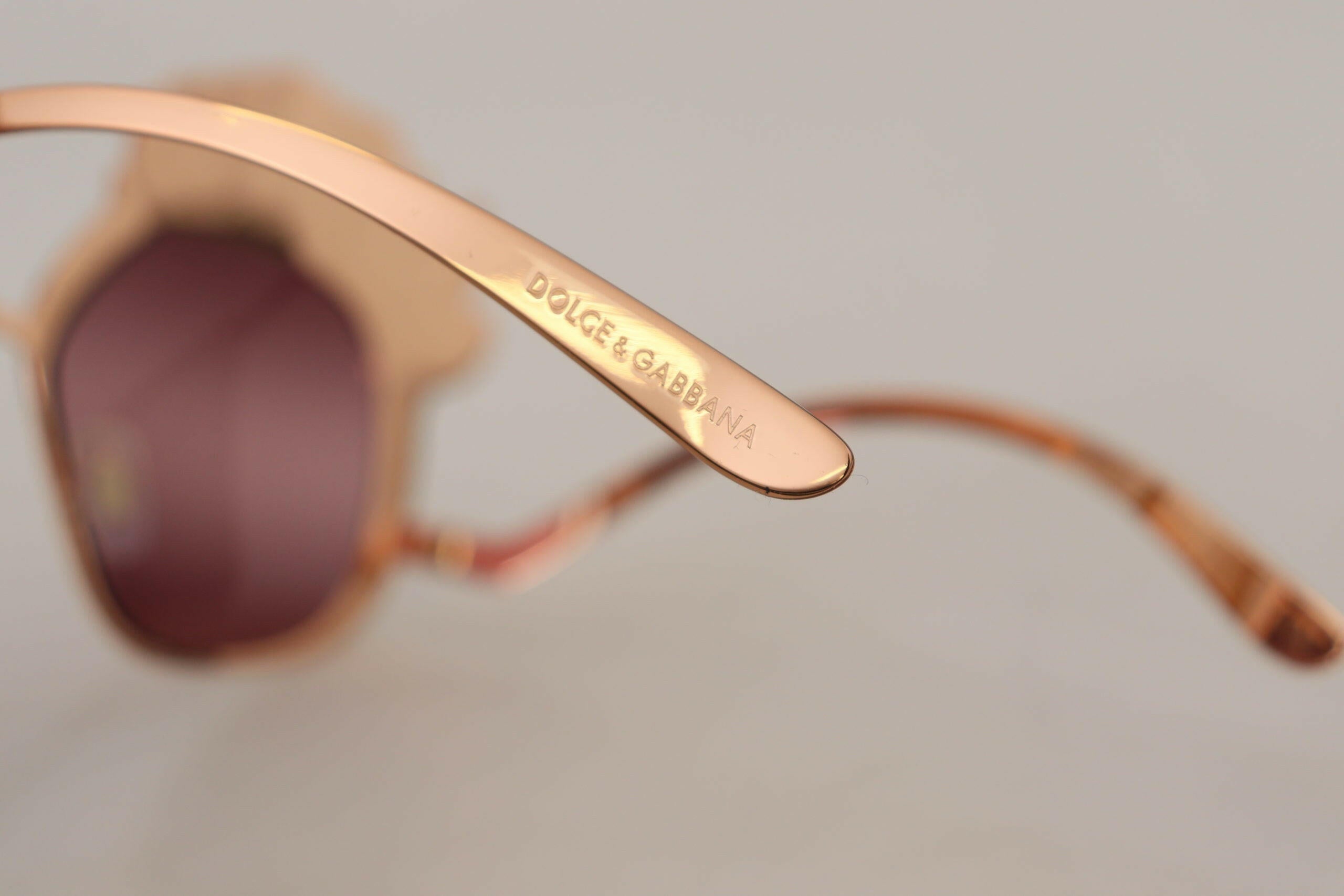 Dolce & Gabbana Pink Gold Rose Sequin Embroidery DG2202 Sunglasses -  Jewellery, Women -  Dolce & Gabbana.